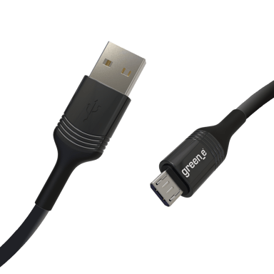 GREEN E - Cable Ecoconçu MICRO-USB vers USB - 2,50 m - NOIR