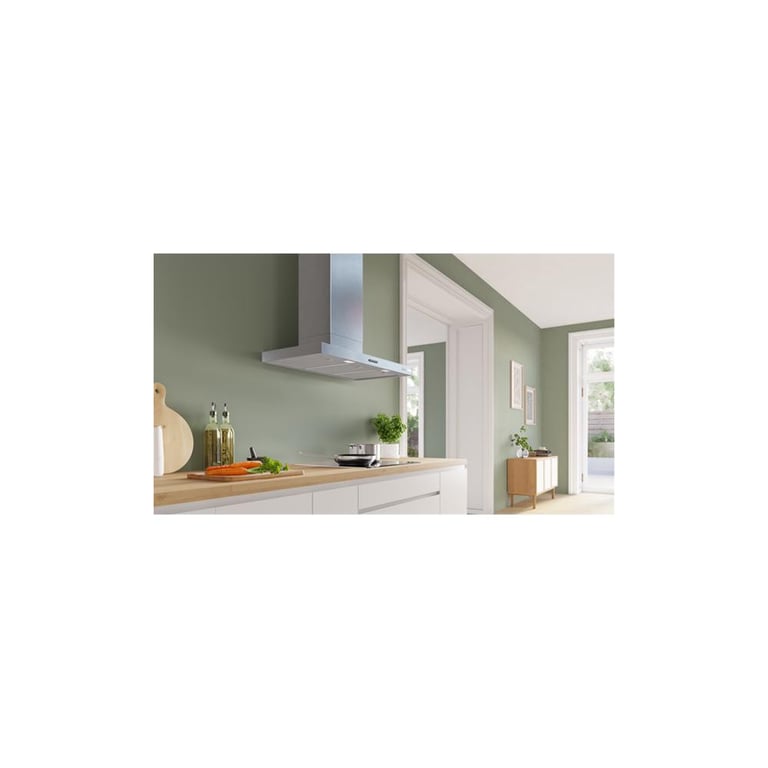 Hotte decorative 90 cm Bosch Serie 2 DWB93BC30 en recyclage H803 108 898 xP 50cm en evacuation H635 895xl 898xP50cm - vue 4