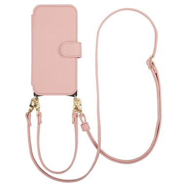 Selencia Étui Riva avec MagSafe et cordon de téléphone pour Samsung Galaxy S24 / S25 - Old Pink