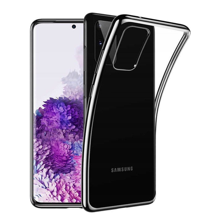 Coque Chrome Silicone pour SAMSUNG Galaxy A51 Contour Transparente Bumper Protection Gel Souple