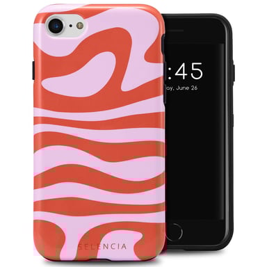 Selencia Coque arrière Vivid pour Apple iPhone SE (2022 / 2020) / 8 / 7 / 6(s) - Dream Swirl Pink