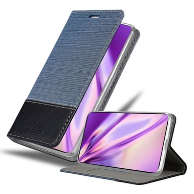 Coque pour Samsung Galaxy S22 PLUS en BLEU NOIR Housse de protection Étui avec fermeture magnétique, fonction de support et compartiment pour carte