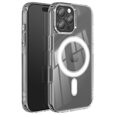 Custodia MagSafe rinforzata per iPhone 16 Pro modello MagStick Clear Jelly