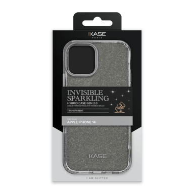 Guscio ibrido invisibile scintillante GEN 2.0 per Apple iPhone 14, trasparente