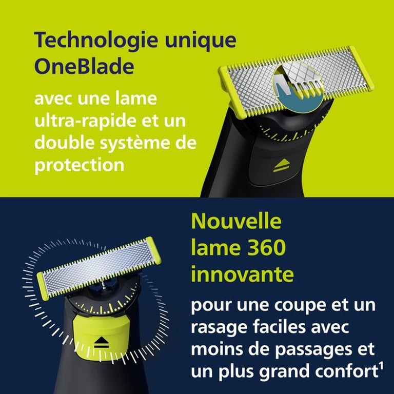 Tondeuse à barbe électrique PHILIPS OneBlade Pro 360 Lame 360 innovante 20 hauteurs de coupe Étanche - vue 5