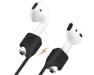 Cinturino in morbido silicone gel con clip magnetica per AirPods/ AirPods Pro, nero satinato