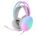 Mars Gaming MH-GLOW Rosa, Auriculares 360° Full Chroma RGB Flow, Micrófono Cancelación de Ruido, Diseño Ultra-ligero, Almohadillas Mempory-Foam, Compatibilidad Universal