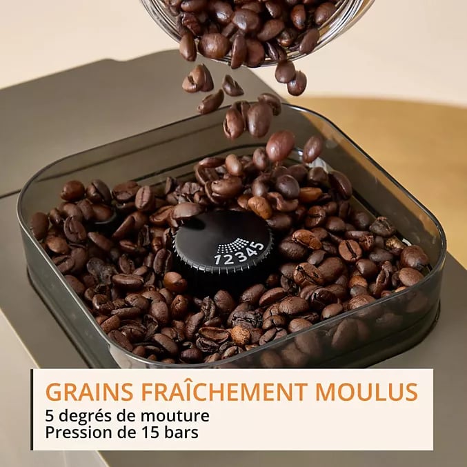 Cafetiere Expresso Krups SA403BE0 Coffee Crush Experience – 15 Bars, Ultra Compact, 7 Boissons - vue 4