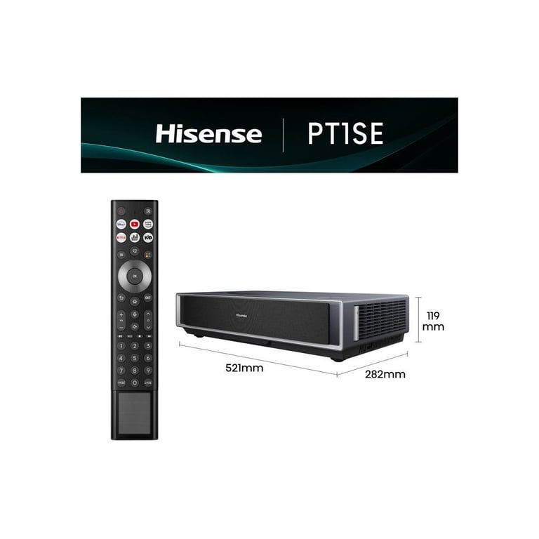 Vidéo-projecteur Laser Hisense PT1SE Ultra Short Throw 4K UHD 2300 lm IMAX Enhanced VIDAA U9 Noir - Neuf