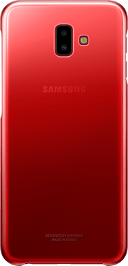 Coque rigide Evolution Samsung transparente et rouge pour Galaxy J6+ J610
