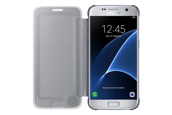 Samsung Galaxy S7 Clear View Cover - Plata