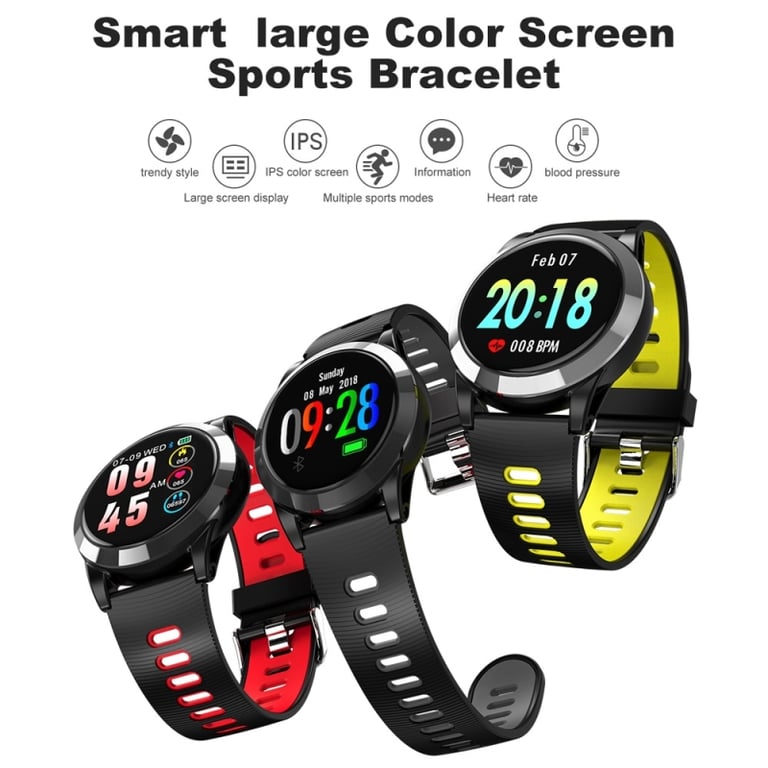Montre Connectée iOs Android Smartwatch Tactile Ips 1.3 Pouce 2.5D Sport Rouge YONIS