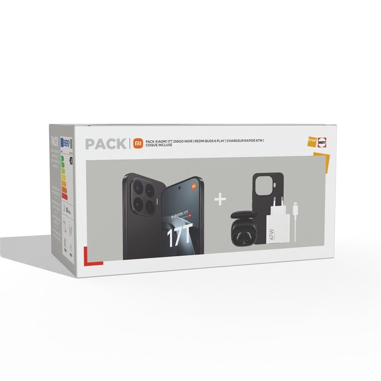 Pack 17T 6 59 5G Double nano SIM + Ecouteurs sans fil Redmi Buds 6 Play + Hyper chargeurr conçu avec Leica - vue 2