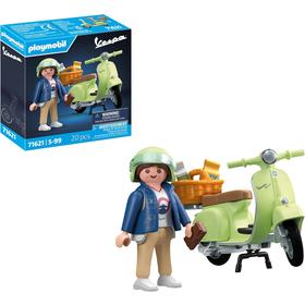 Playmobil 71621 - 1969 Vespa 150 Sprint Veloce, Verde Claro