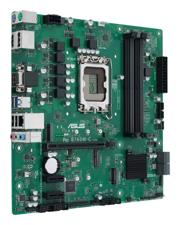 ASUS B760M C CSM Carte mère micro ATX Socket LGA1700 B760 Chipset USB 3.2 Gen 1 Gigabit LAN carte graphique embarquée unité centrale requise audio HD 8 canaux - vue 4