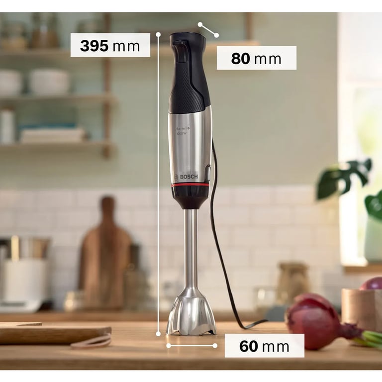 Mixeur Plongeant Bosch MSM6M621 – 1000 W, QuattroBlade Pro, Inox - vue 3