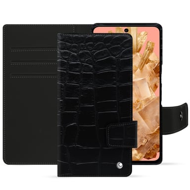 Housse cuir Google Pixel 8 -  - Noir - Cuir Abaca