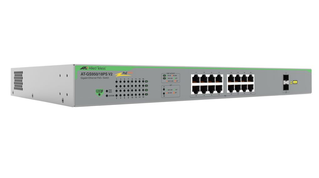 Allied Telesis AT GS95018PS V2 50 commutateur réseau Non géré Gigabit Ethernet 101001000 Connexion Ethernet supportant 'alimentation via ce port PoE Neuf