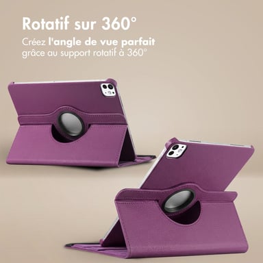 imoshion Coque tablette rotatif à 360° pour Apple iPad Pro 11 (2020/2021/2022) - Violet