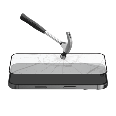 Protection d'écran antibactérienne en verre trempé ultra-résistant à  bords incurvés (60% verre trempé recyclé) pour Apple iPhone 17 Pro Max, Noir
