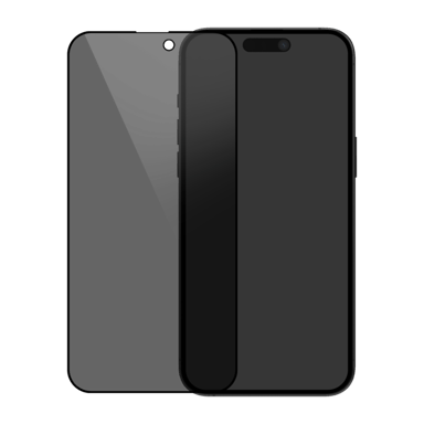 Protection d'écran Privée en verre trempé (100% de surface couverte) pour Apple iPhone 15 Plus, Noir