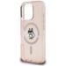 Custodia Karl Lagerfeld IML Choupette Sketch Logo MagSafe per iPhone 16 Pro, rosa