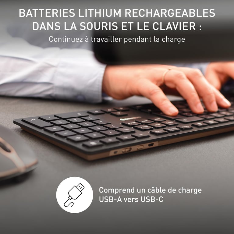 CHERRY DW 9100 SLIM clavier incluse Universel RF sans fil + Bluetooth QWERTY Anglais américain Neuf - vue 2