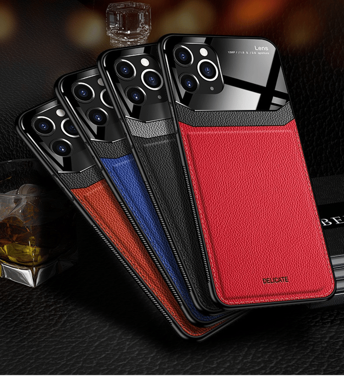 Coque Effet Cuir pour IPHONE 11 APPLE Plexiglass Protection