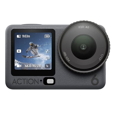 Cámara de acción DJI Osmo Action 6 Standard Combo 4K120fps, sensor 1/1,1'', apertura variable f/2.0-f/4.0, sumergible 20m