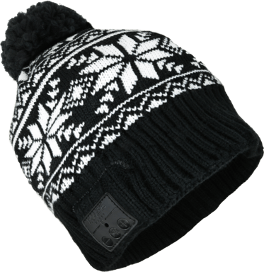Cuffia Bluetooth Berretto Fairisle con pompon