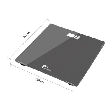 Pese-personne électronique - LITTLE BALANCE - 160 kg max - plateau verre trempé - couleur gris