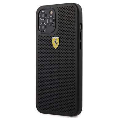 Funda Ferrari para iPhone 12 Pro Max 6.7'' Negra On Track Perforada