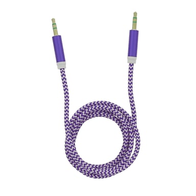 Câble audio Tellur Basic aux jack 3,5 mm, 1 m, violet