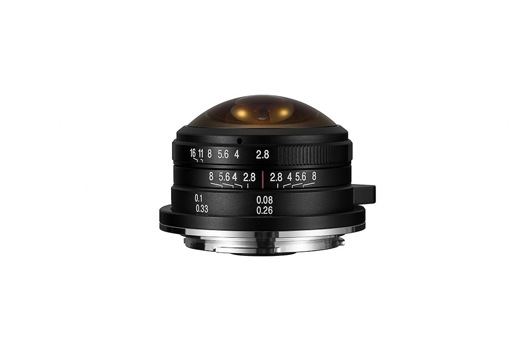 Laowa 4mm f/2.8 Fisheye MILC Objectif large  fish eye  Noir - Neuf