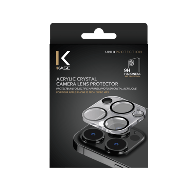 Protezione dell'obiettivo della fotocamera in cristallo acrilico per Apple iPhone14 Pro/14 Pro Max, trasparente