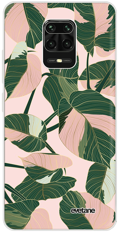 Evetane Coque Xiaomi Redmi Note 9SlNote 9 Prol Note 9 Pro Max souple transparente Motif Feuilles ver