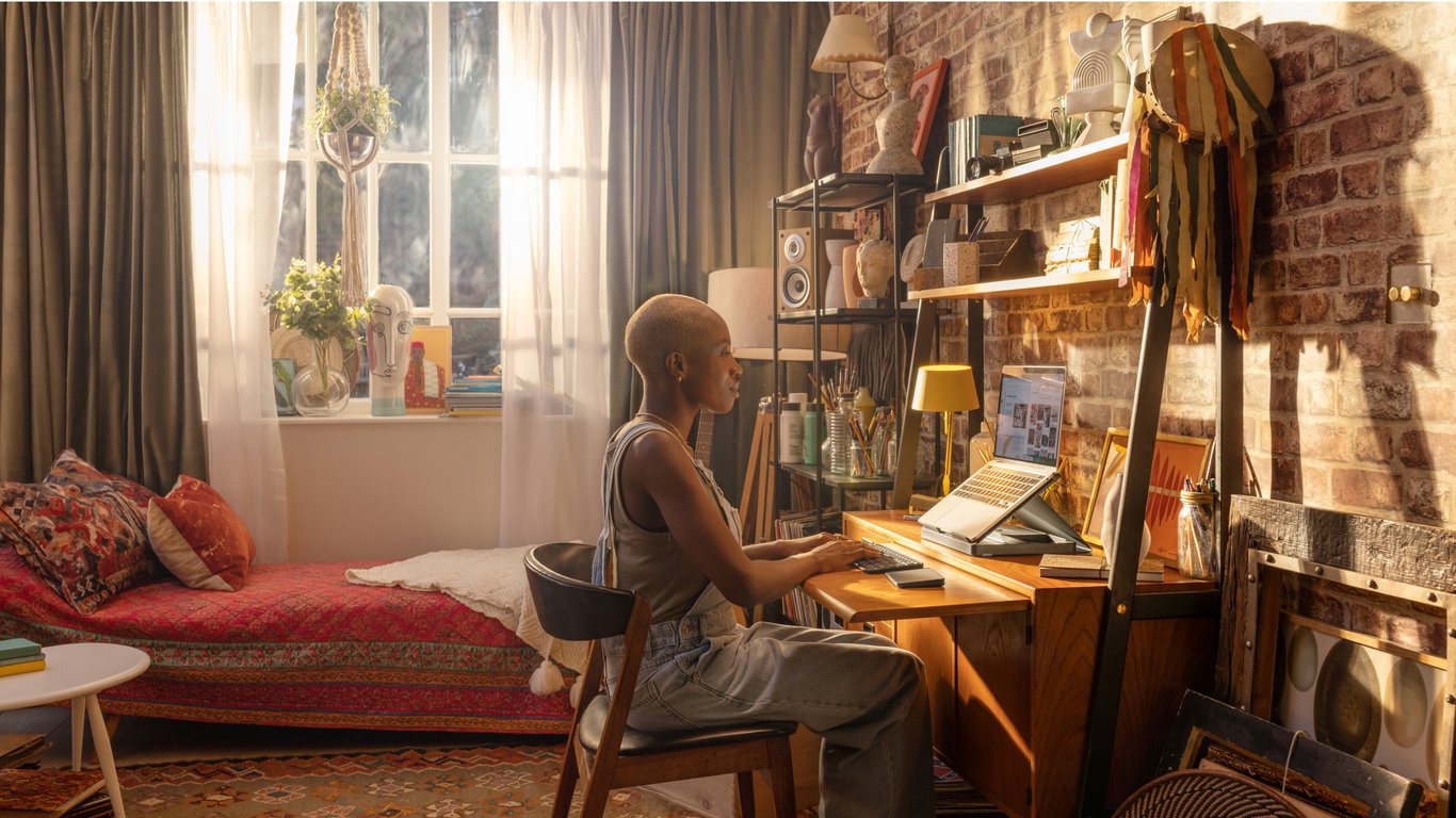 Logitech Casa Pop Up Desk CLASSIC CHIC UK - vue 2