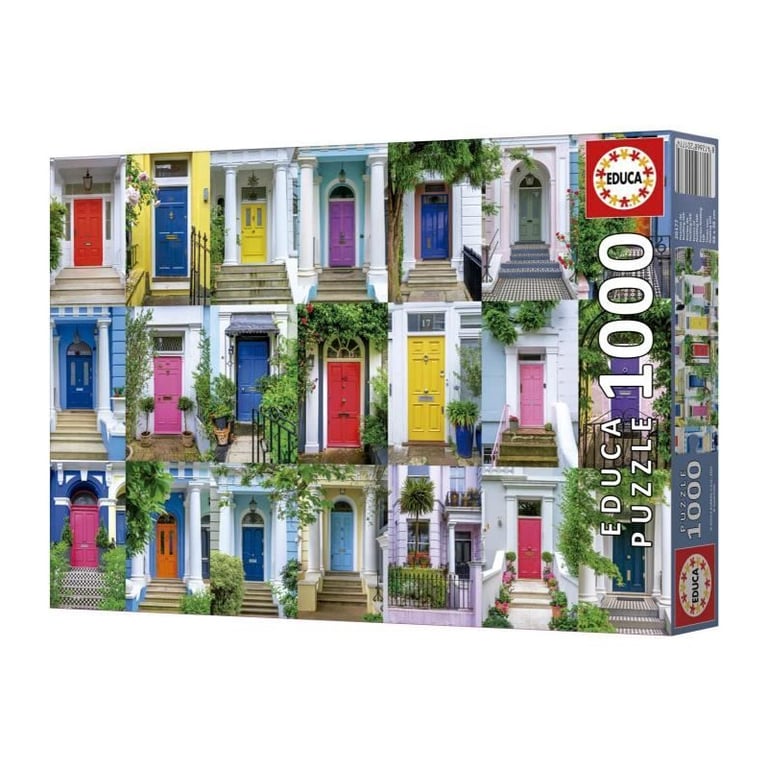 Puzzle EDUCA Portes de Notting Hill 1000 pièces Thème Architecture 68 x 48 cm - vue 8