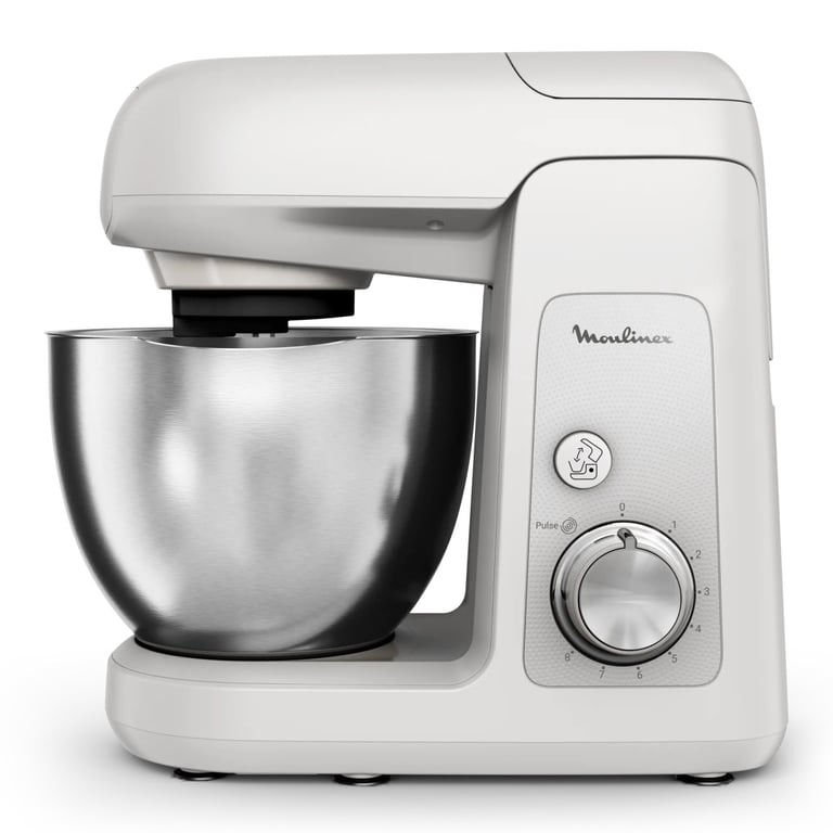 Moulinex Bake Partner QA521B25 robot de cuisine 1100 W 4,6 L Acier inoxydable, Blanc - Neuf