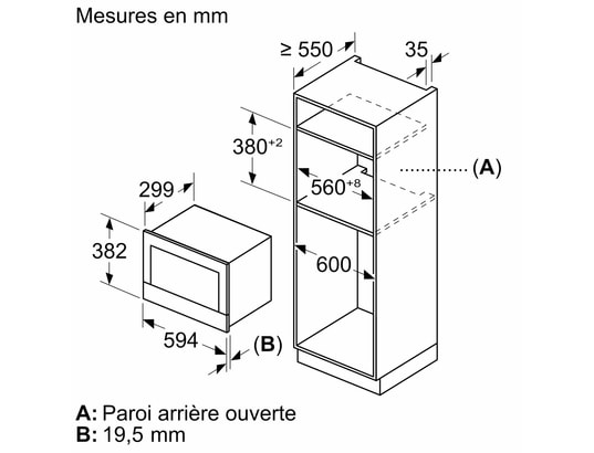 BOSCH Micro ondes encastrable solo 21 BFL7221B1 - vue 6