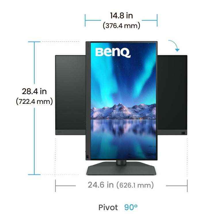 BenQ SW242Q 24 QHDIPS60HzCalmanPantone99% Adobe - vue 2