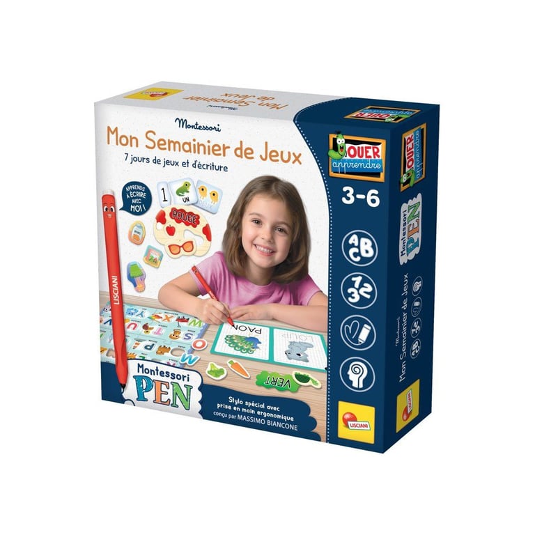 Jeu Éducatif Lisciani Montessori Pen – Activités Hebdomadaires 3 à 6 ans
