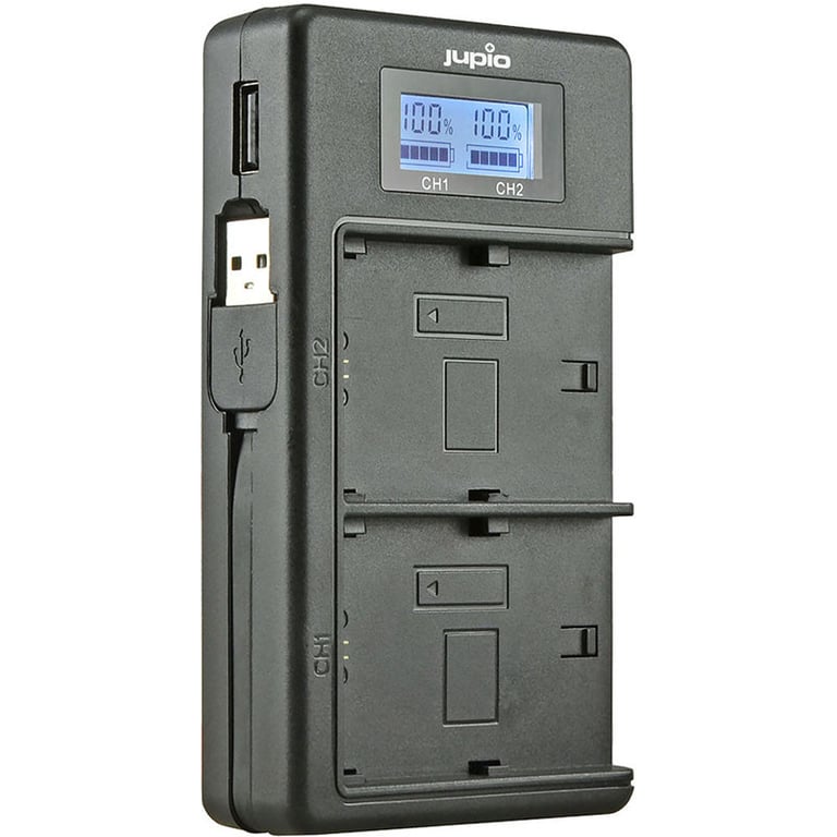 JUPIO Chargeur double compatible avec SONY NP FH5070100 NP FV5070100 Neuf