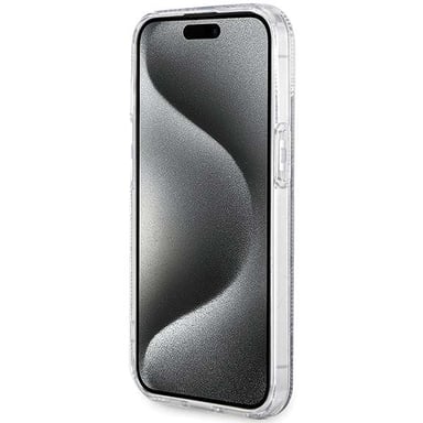 Custodia Guess per iPhone 15 6,1'' nero Custodia rigida IML GCube MagSafe