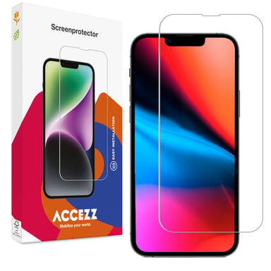 Accezz Protection d'écran en verre trempé pour Apple iPhone 13 Pro Max / 14 Plus