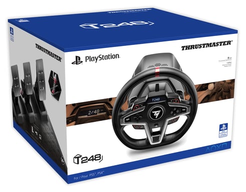 Thrustmaster T248 PS License off.PS5 compat.PS4 et PC.Force Feedback Ecran LCD 25 bts Pedalier magnétique 4160783