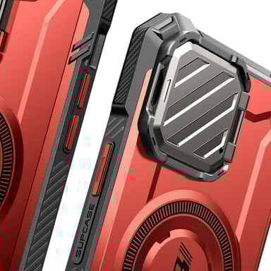 Supcase Funda MagSafe para iPhone 16e Antigolpes Cubierta Cámara Rojo