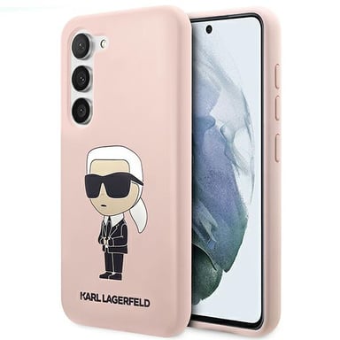 Custodia Karl Lagerfeld Ikonik in silicone per Samsung Galaxy S23+, rosa
