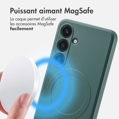 imoshion Coque Couleur avec MagSafe pour Samsung Galaxy S24 - Vert foncé