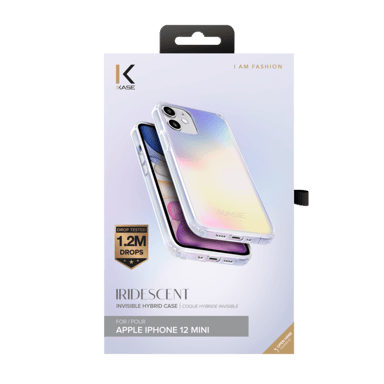 Carcasa híbrida iridiscente invisible para Apple iPhone 12 mini, Iridiscente